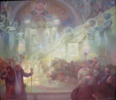 The Holy Mount Athos by Alphonse Mucha
